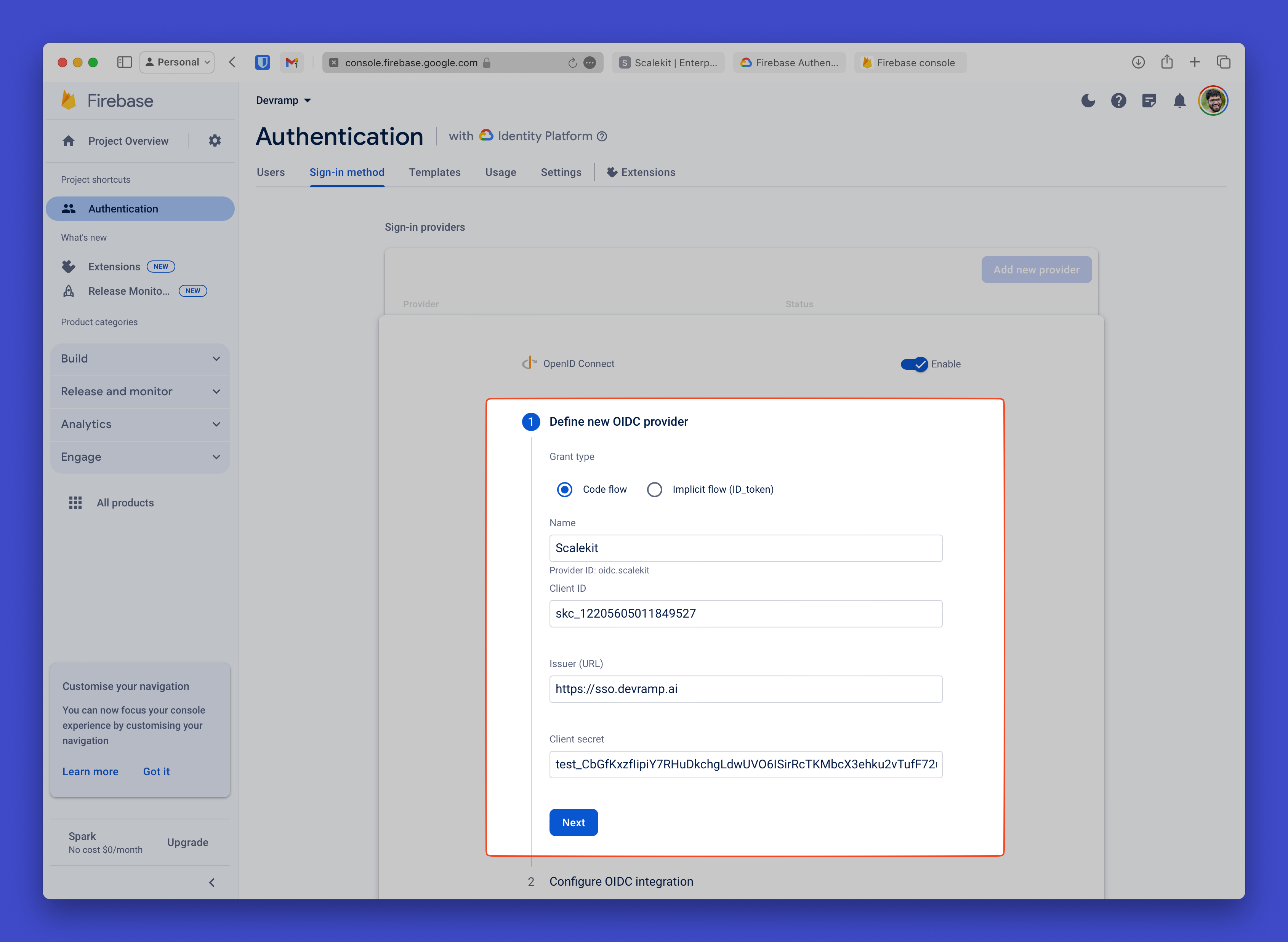 Firebase OIDC Provider Configuration
